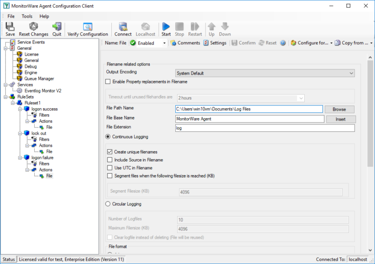 Filtering Logon, failed Logon and Lockout Events Adiscon