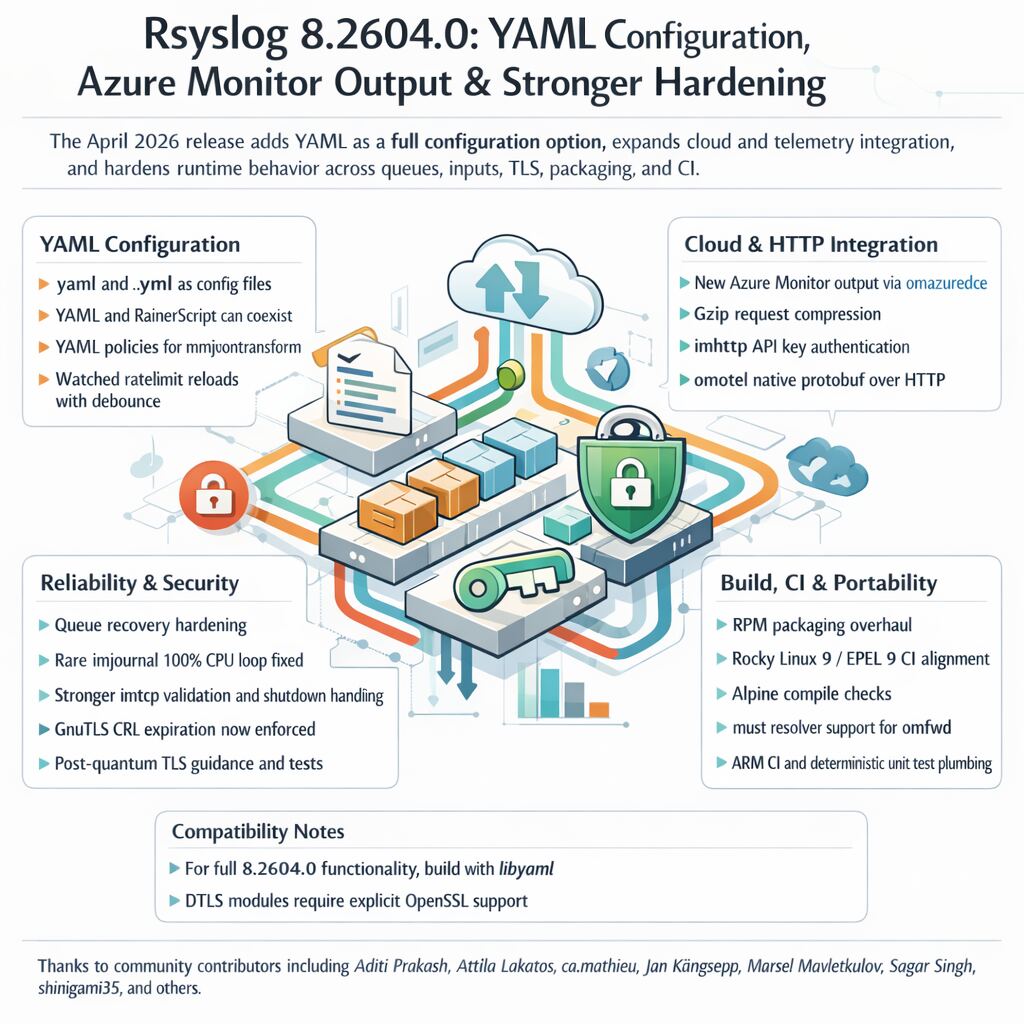 rsyslog 8.2604.0 release infographic